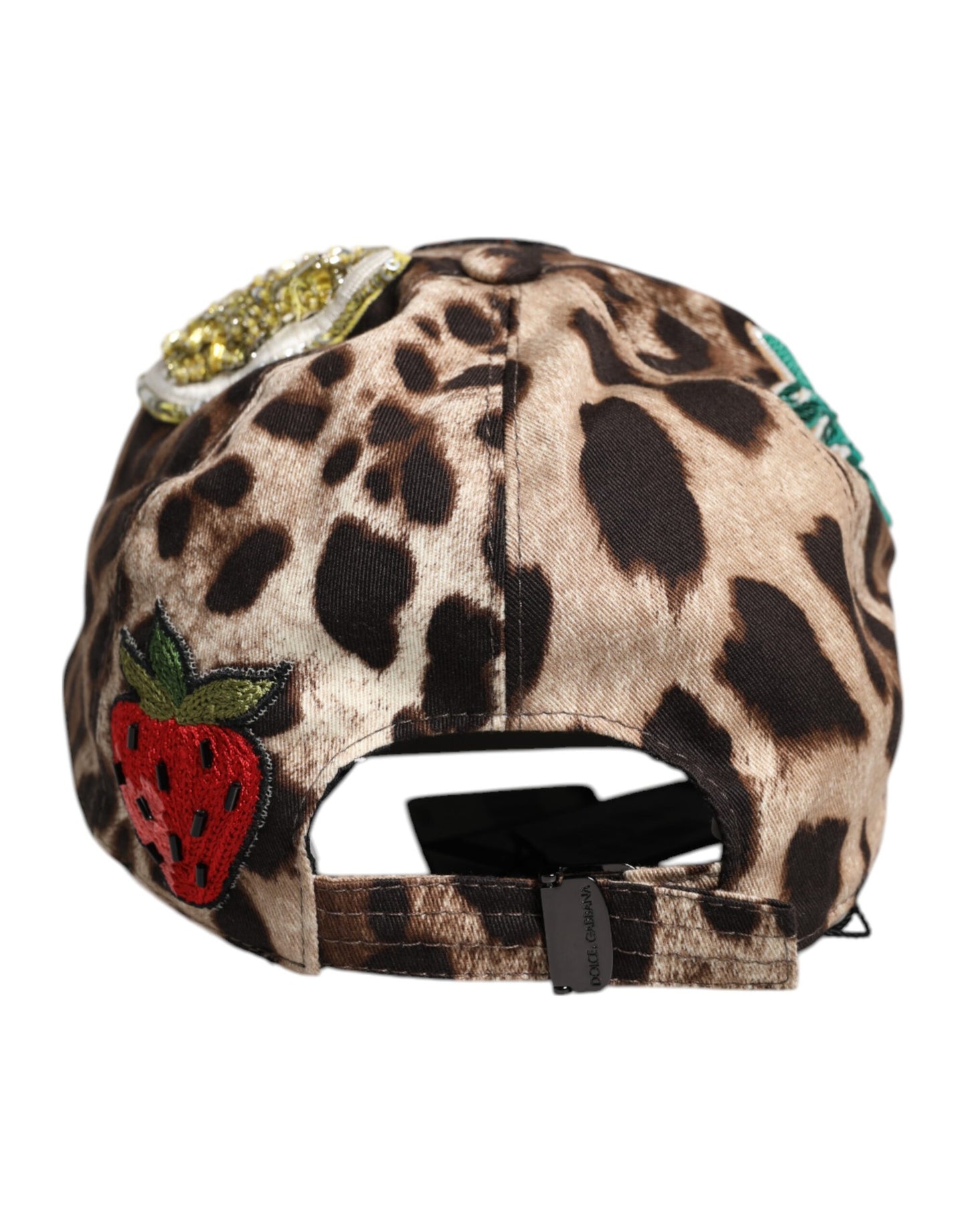 Dolce &amp; Gabbana brun leopard-paljetter Sicilia baseballcaps