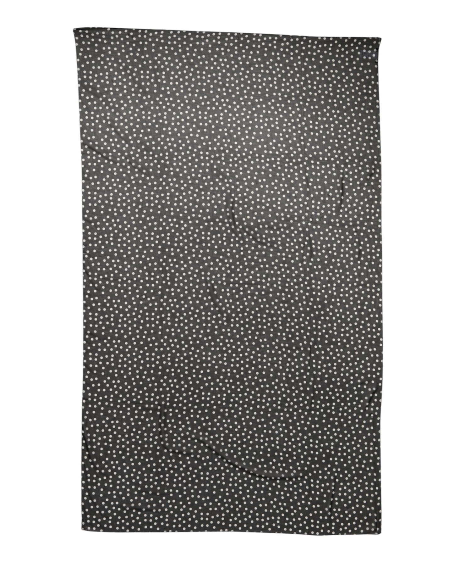 Dolce &amp; Gabbana Svart Polkadot Polyester Wrap Sjal Skjerf