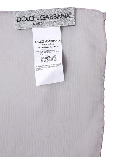 Dolce &amp; Gabbana Lilla Silke Rektangulært Omslagssjalskjerf