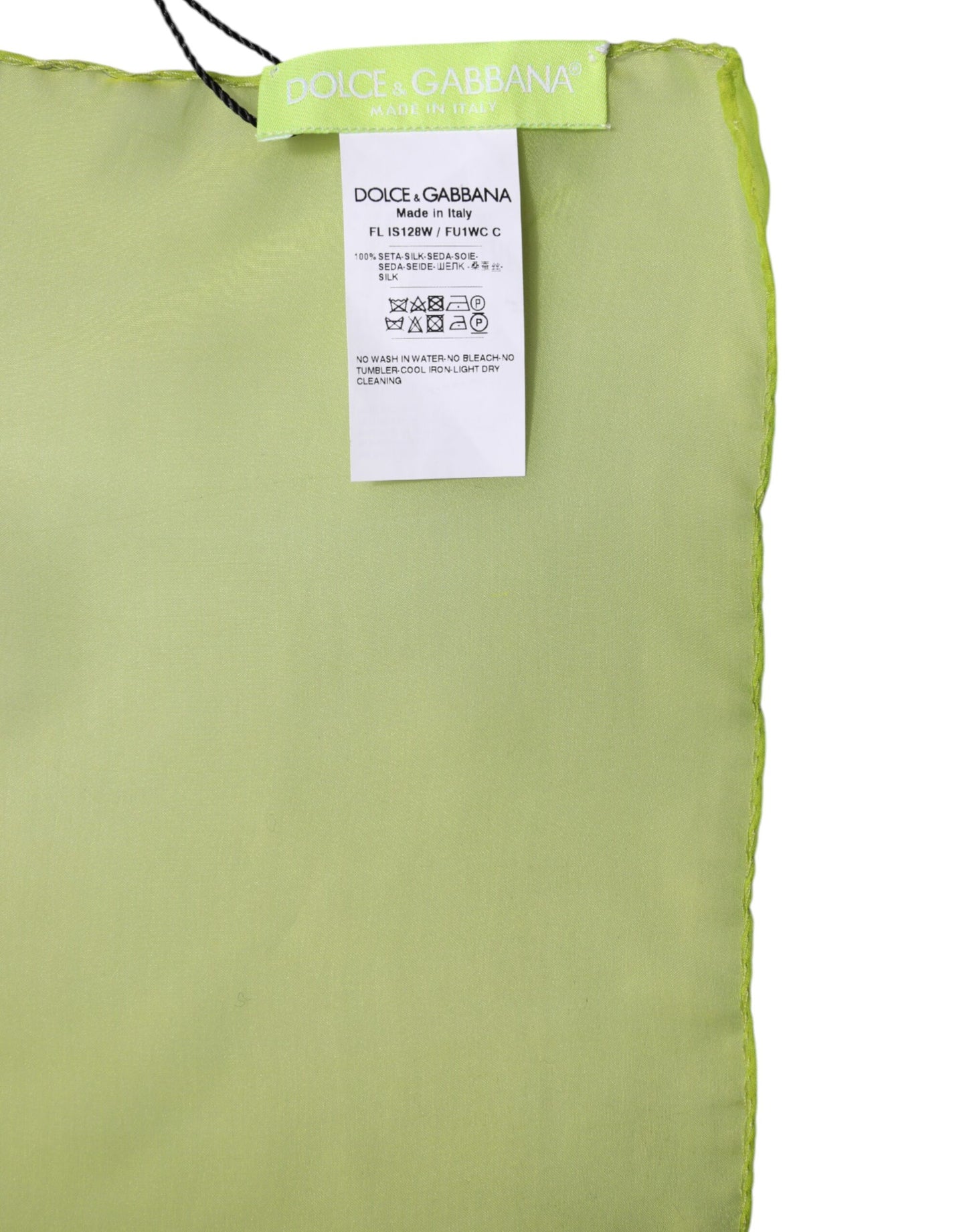 Dolce &amp; Gabbana Grønt Silke Rektangulært Omslagssjal Halsvarmerskjerf