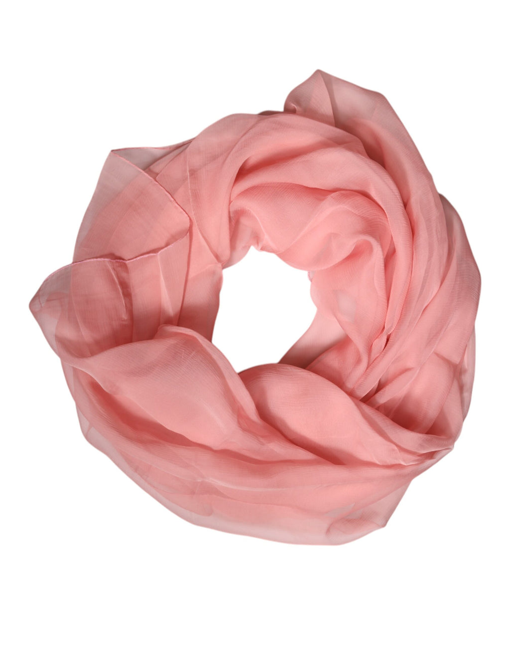Rosa sidenrektangelhalsduk för kvinnor