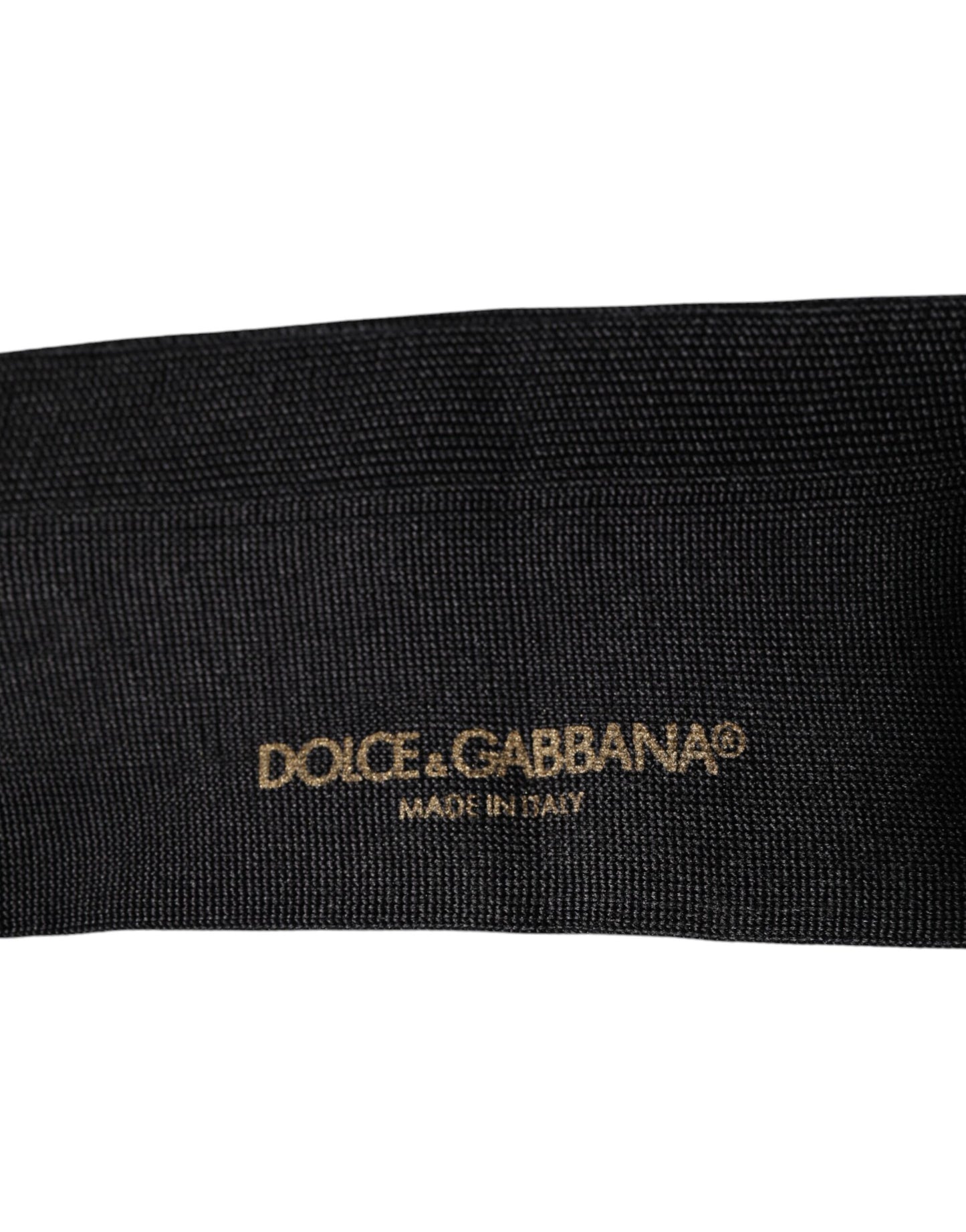 Dolce &amp; Gabbana svarte bomullssokker med DG-logo, midt på leggen
