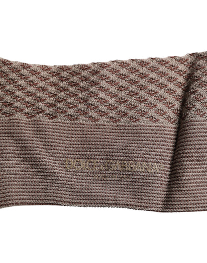 Dolce &amp; Gabbana Bruna Enfärgade DG Logo Mid Calf Herrstrumpor