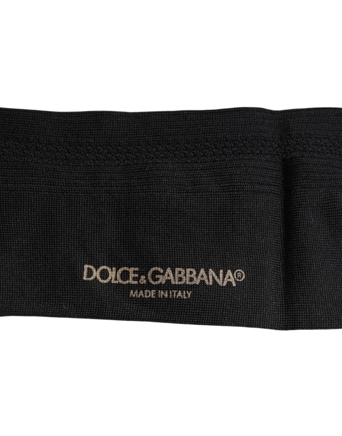 Dolce &amp; Gabbana svarte stretchlogo midt på leggen herresokker