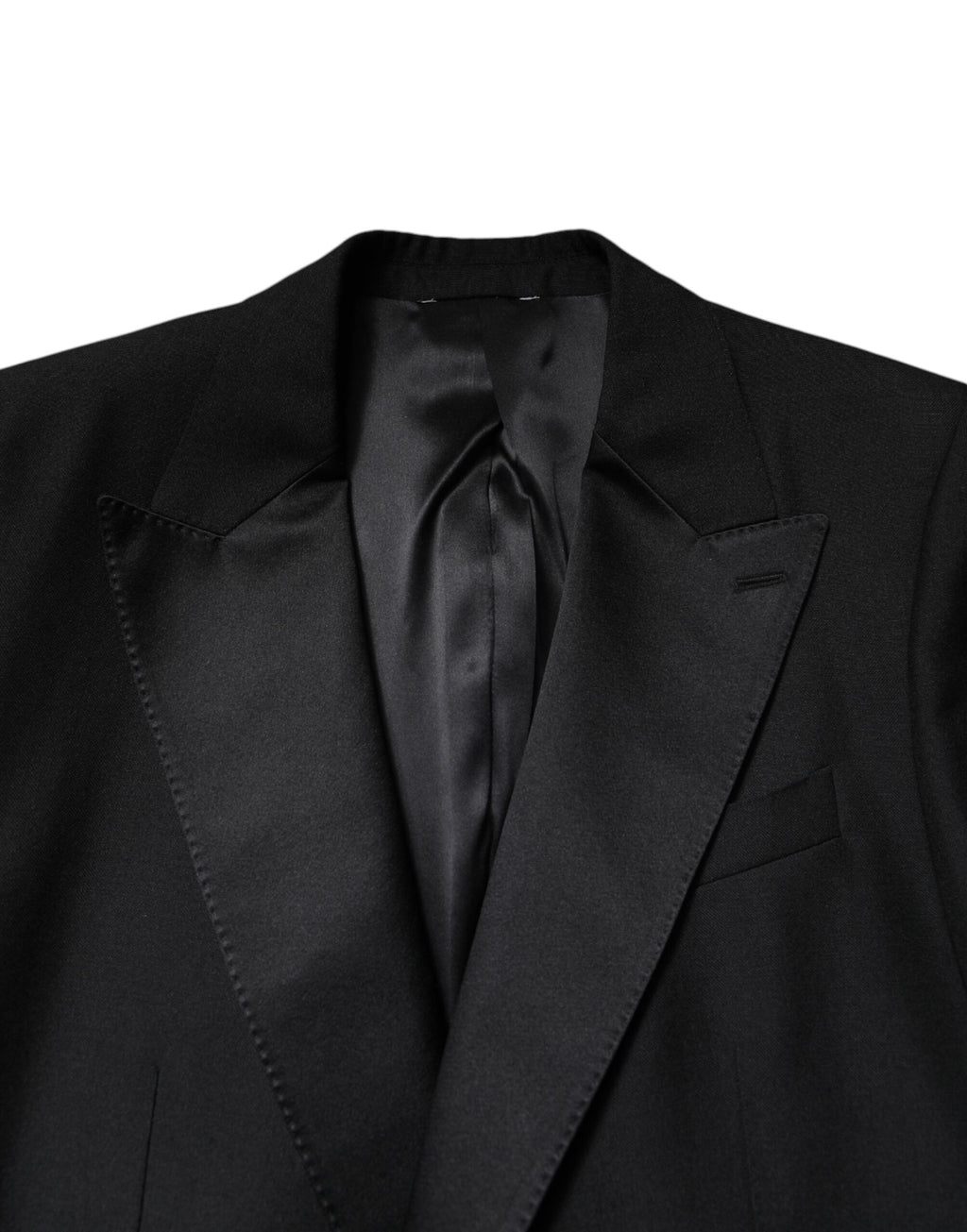 Svart ullblazer med enkeltspent