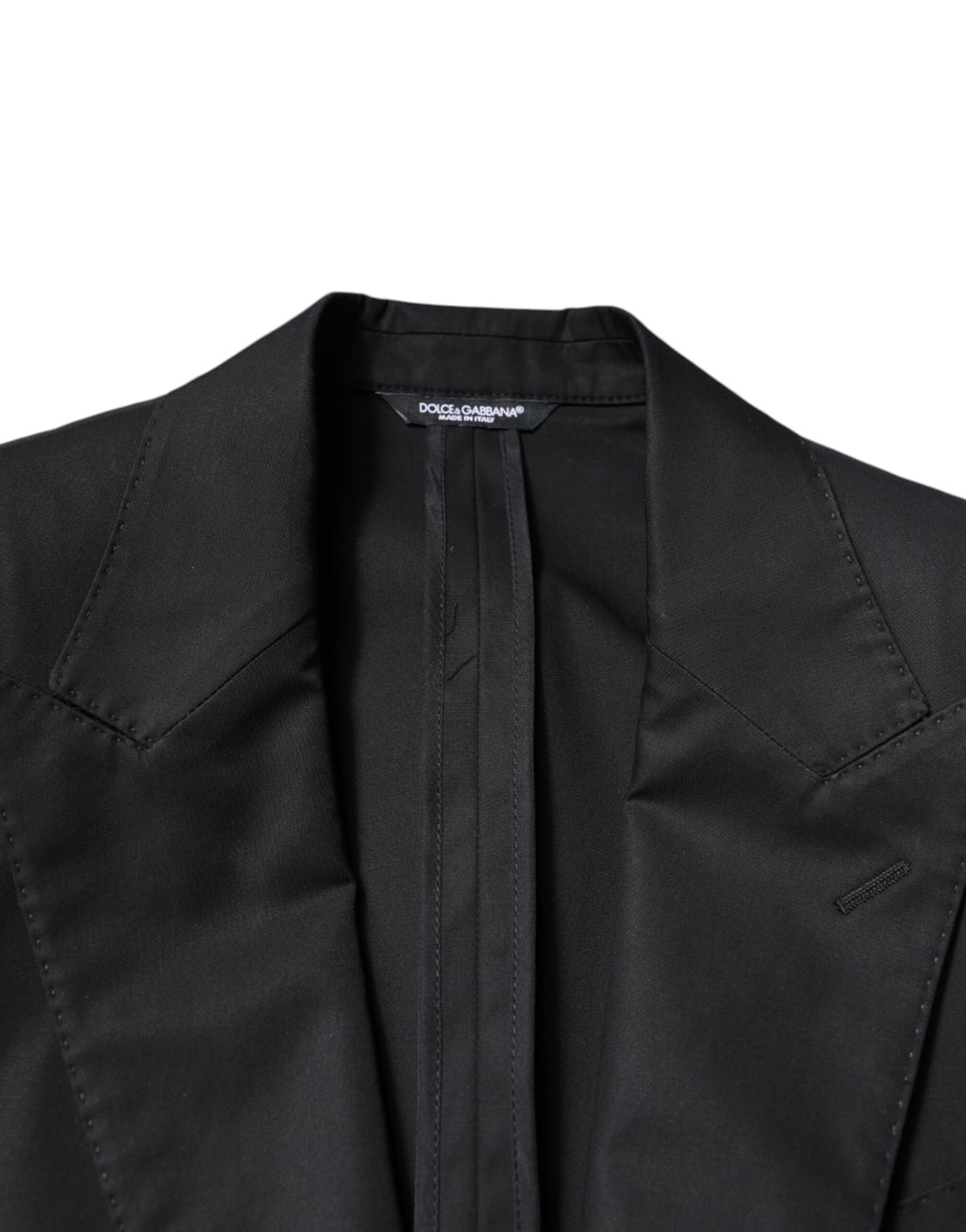 Svart bomullsblazer med enkeltspent for menn