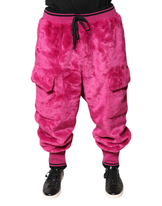 Dolce &amp; Gabbana Rosa Akryl Cargo Joggingbyxor