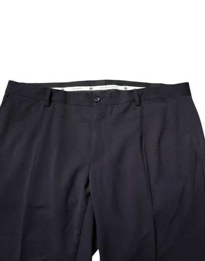 Dolce &amp; Gabbana Svarta Ullbyxor Med Mellanhög Midja