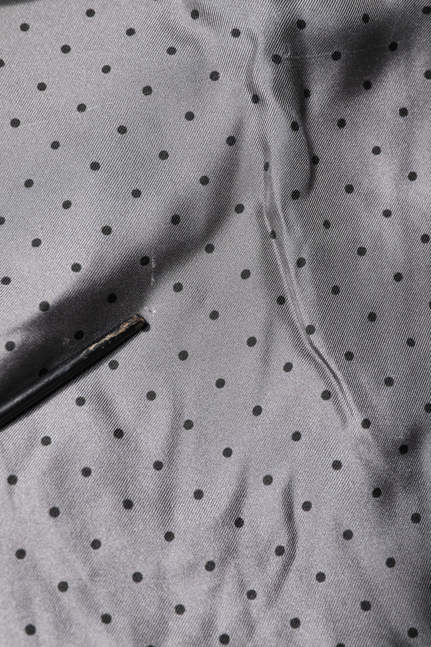 Dolce & Gabbana Gray Polka Dot Silk Long Sleeve Shirt