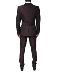 Dolce & Gabbana Maroon Single Breasted Formal 2 Piece Suit