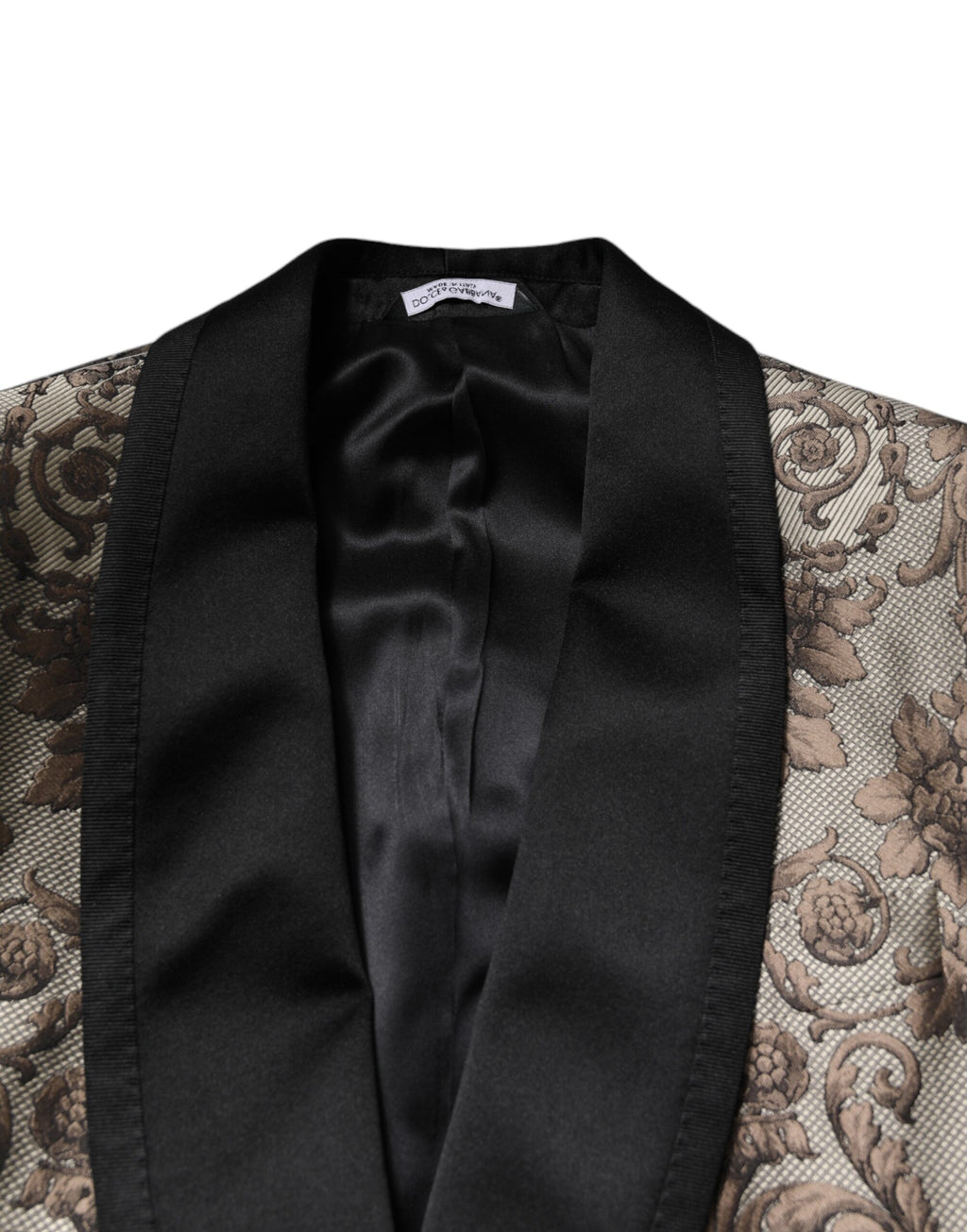 Flerfärgad jacquard enkelknäppt 3-delad kostym