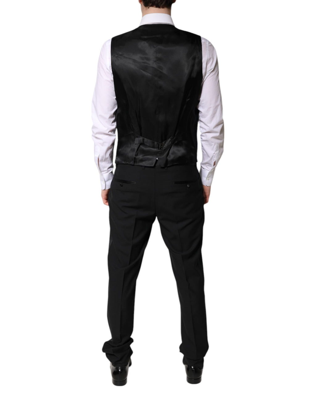 Svart enkeltspent formelt 3-delt dress