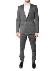 Dolce & Gabbana Gray Wool Single Breasted 2 Piece Suit
