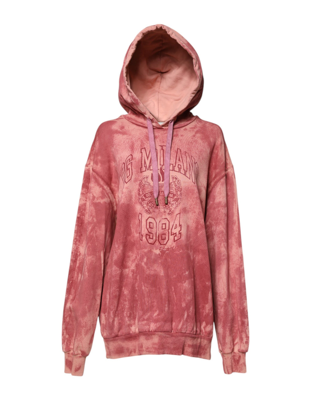 Rosa tvättad DG MILANO huvtröja