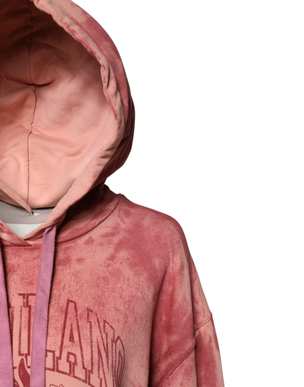 Rosa tvättad DG MILANO huvtröja