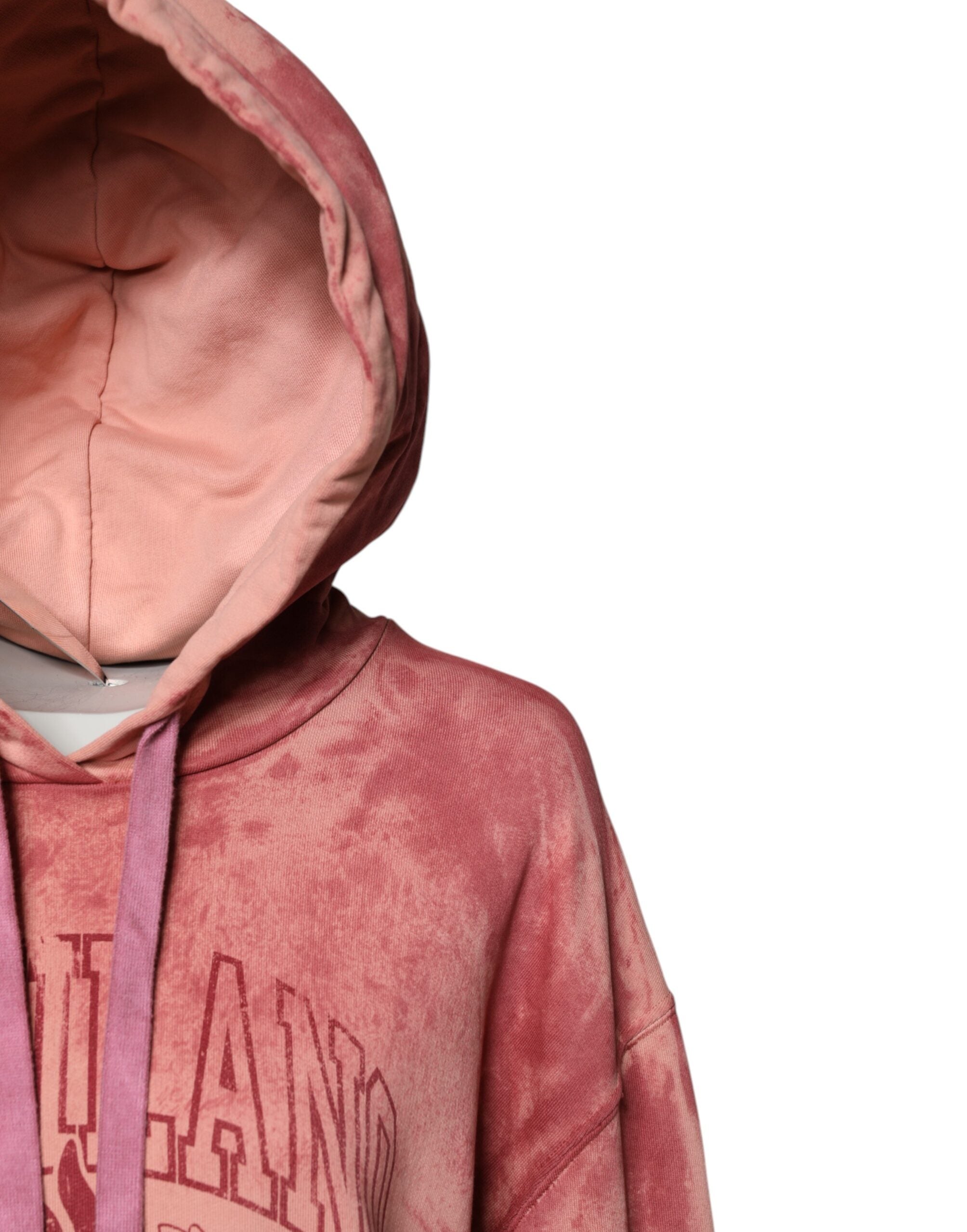 Rosa tvättad DG MILANO huvtröja