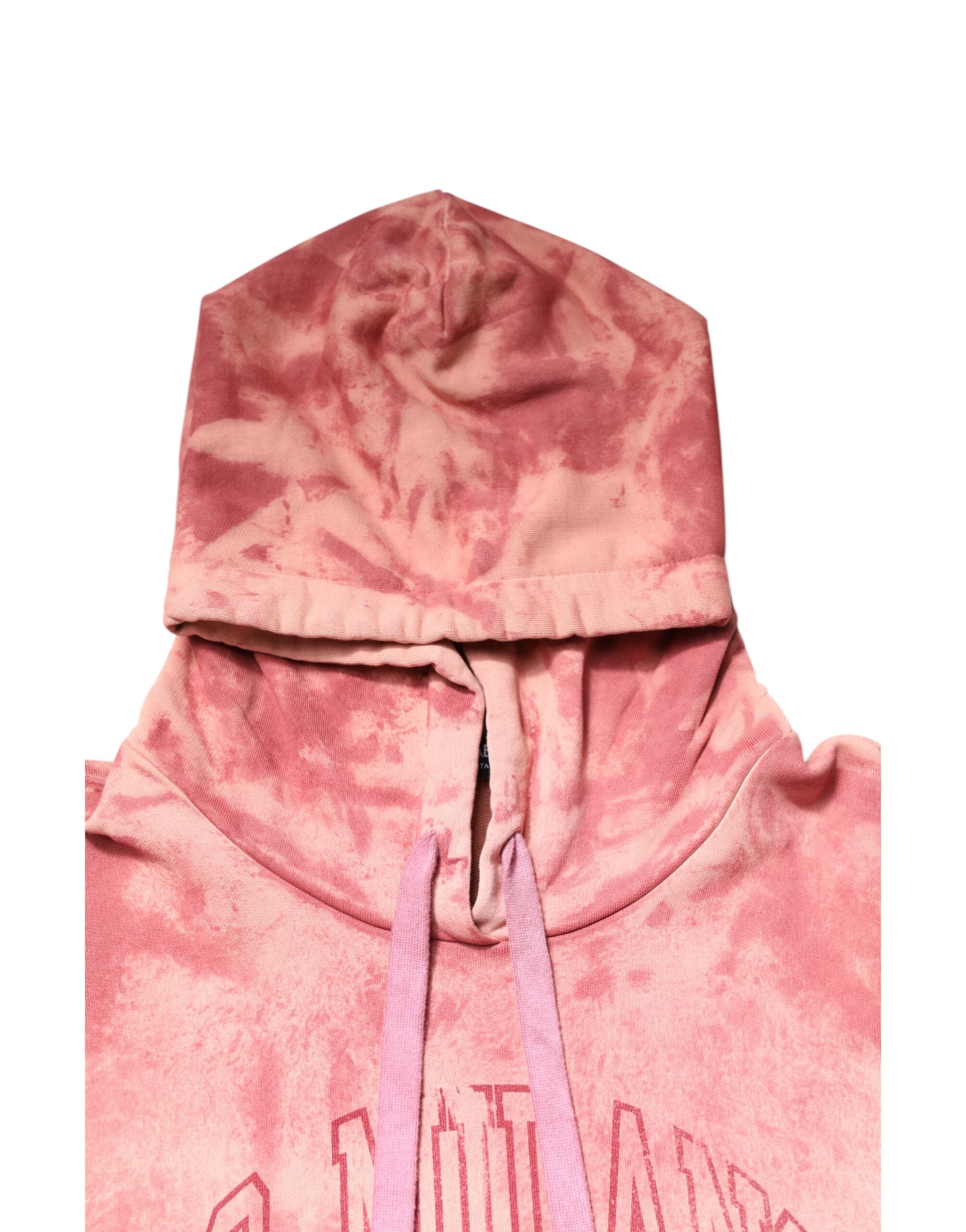 Dolce & Gabbana Pink Wash DG MILANO Hooded Pullover Sweater