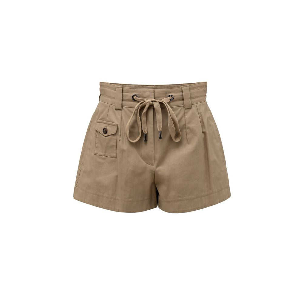 Beige bomullsbermuda