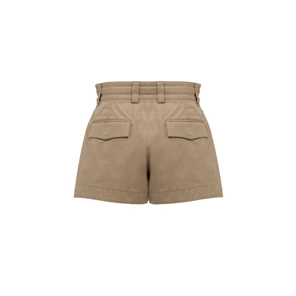 Beige bomullsbermuda
