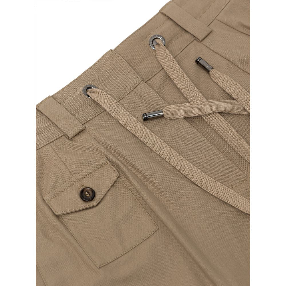 Beige bomullsbermuda