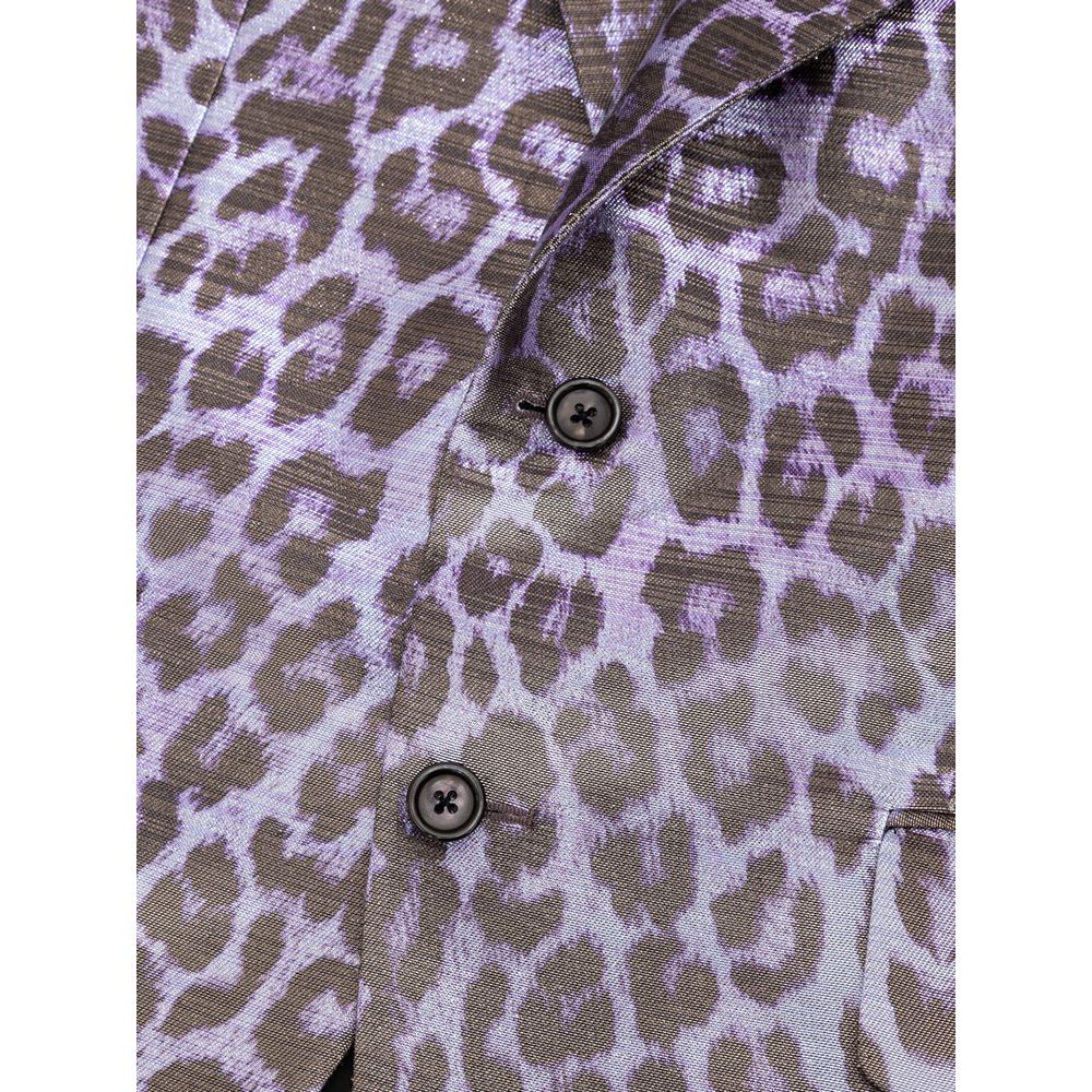Lilla viskosedress og blazer