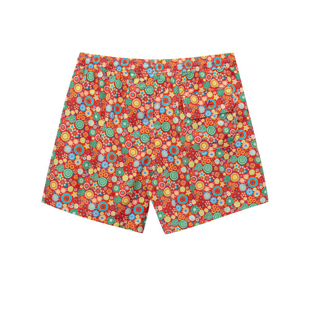 Röda badshorts i polyester