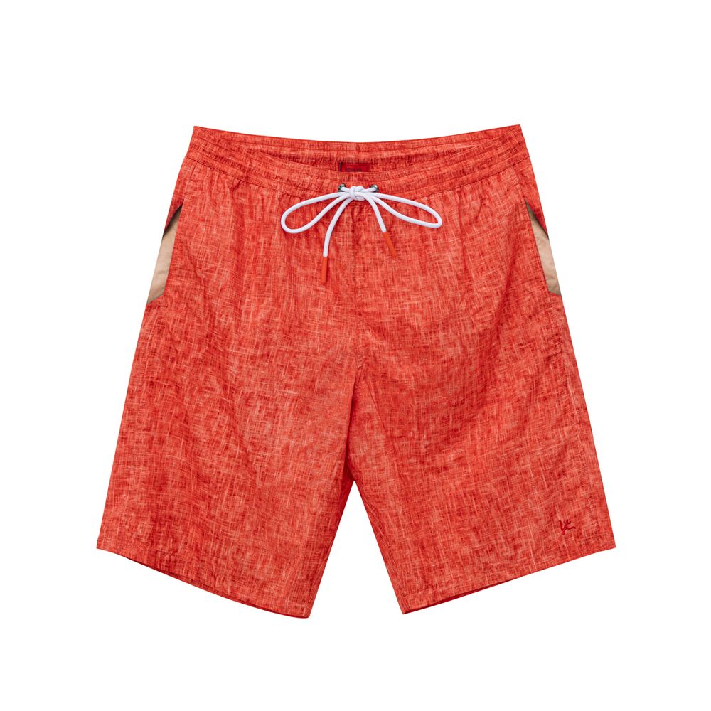 Röda badshorts i polyester