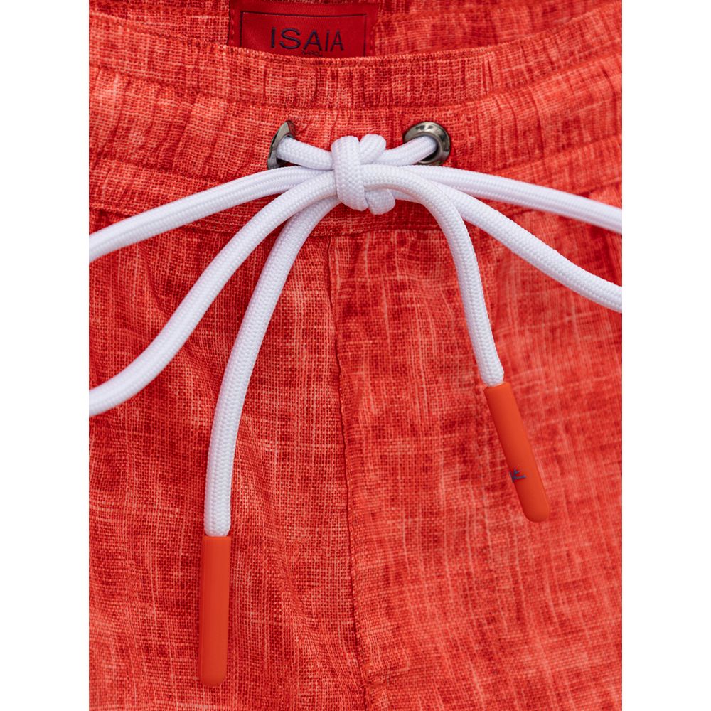 Röda badshorts i polyester