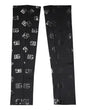 Dolce & Gabbana Black DG Logo Monogram Wool Stretch Arm Sleeves