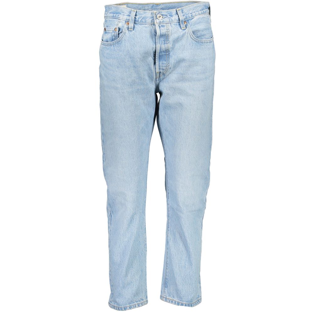 Blå bomullsjeans för kvinnor