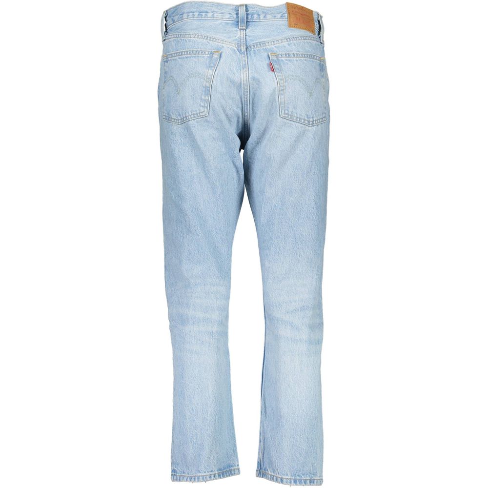Blå bomullsjeans för kvinnor