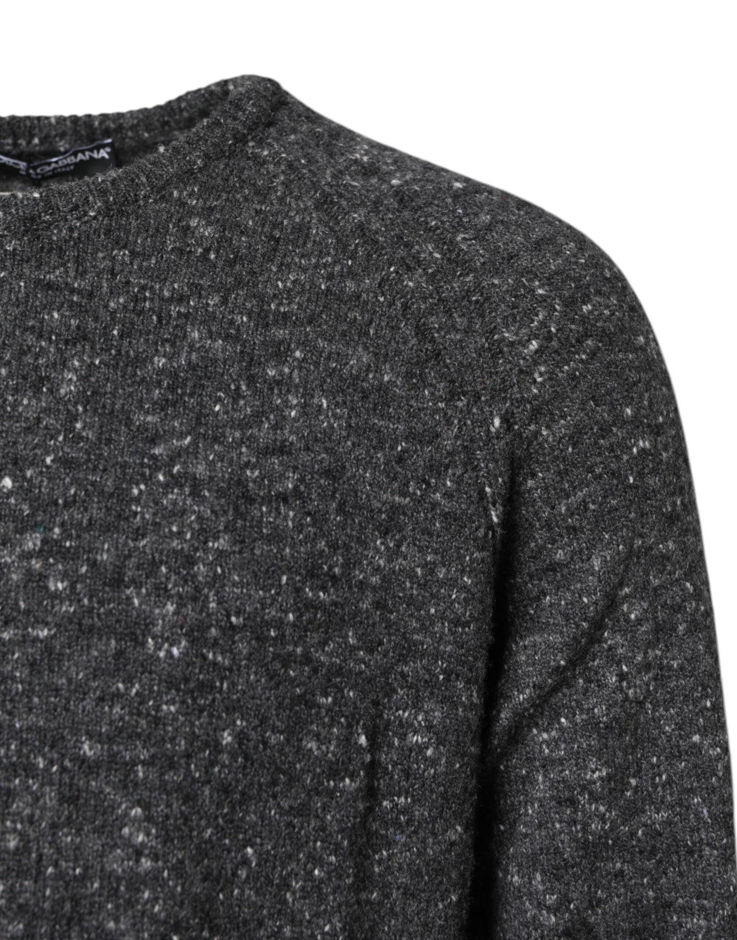 Dolce &amp; Gabbana Grå Stickad Ulltröja Rundhalsad