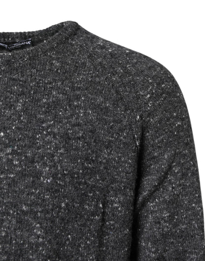 Dolce &amp; Gabbana Grå Stickad Ulltröja Rundhalsad