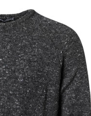 Dolce & Gabbana Gray Wool Knitted Round Neck Pullover Sweater
