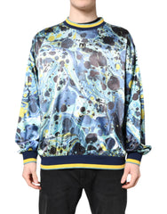 Dolce & Gabbana Multicolor Marble Print Men Pullover Sweater