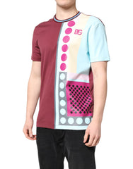 Dolce & Gabbana Multicolor Printed Logo Short Sleeve T-shirt