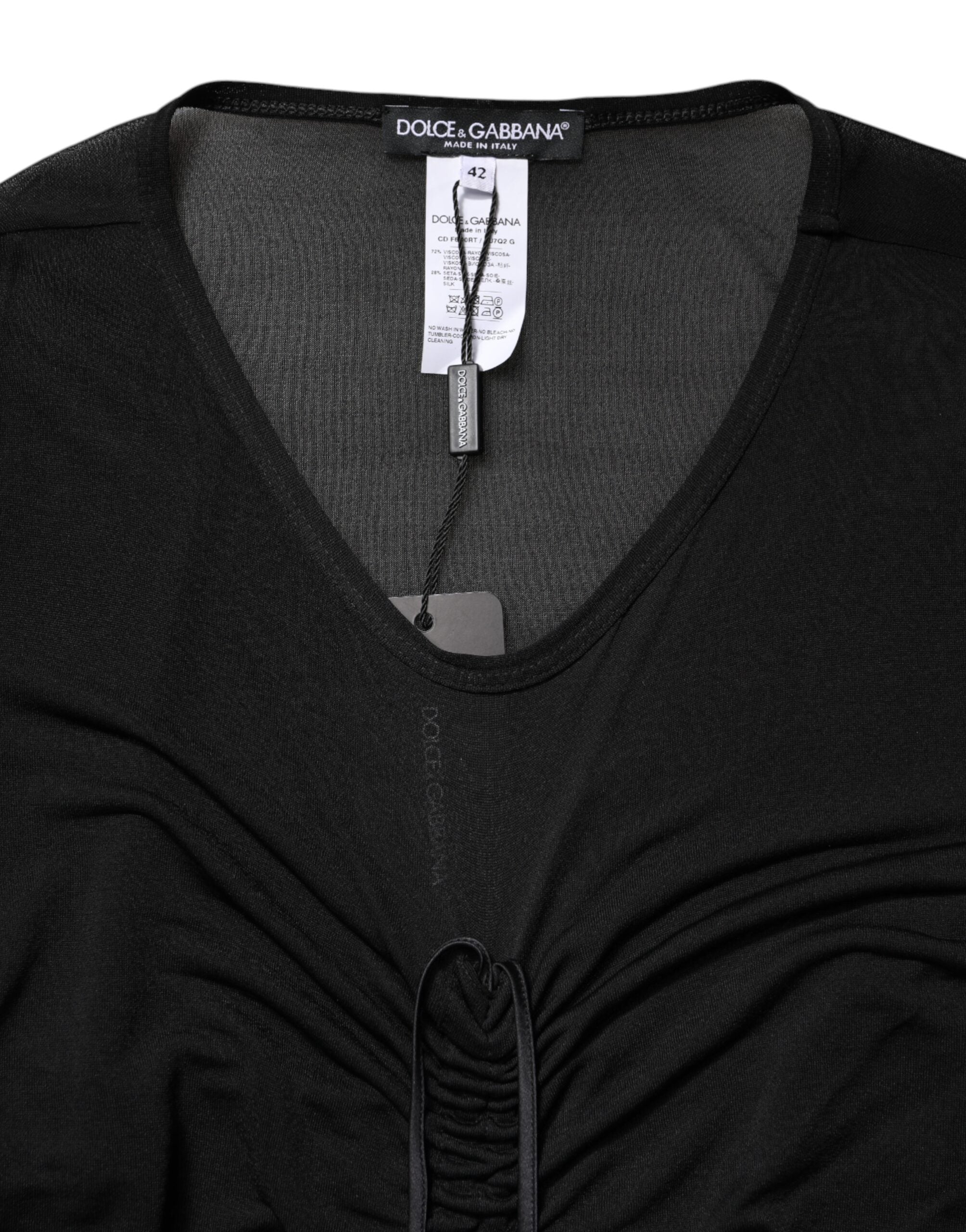 Svart klänning med meshdetaljer och bodycon-detaljer