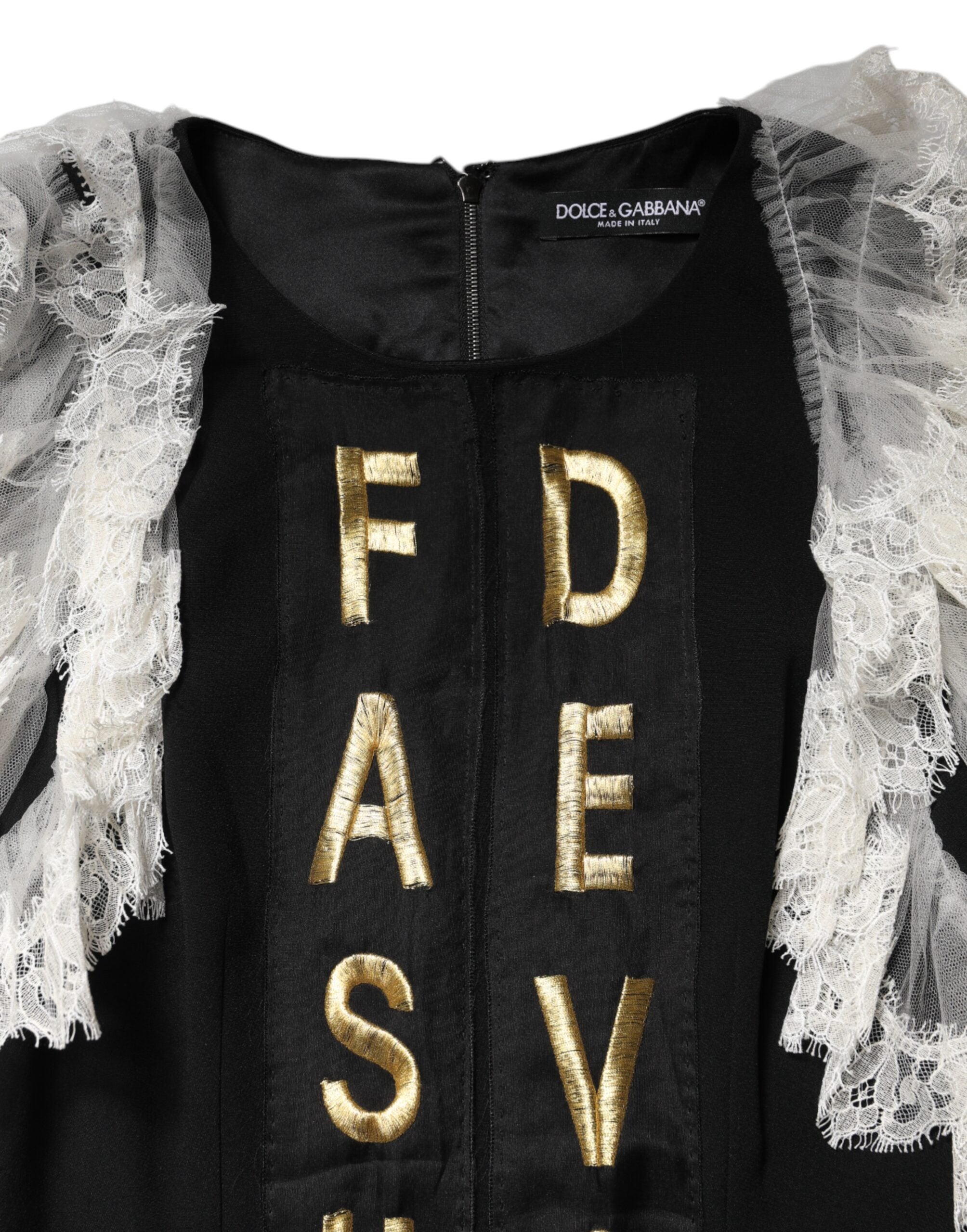 Svart Fashion Devotion Utsmyckad Miniklänning