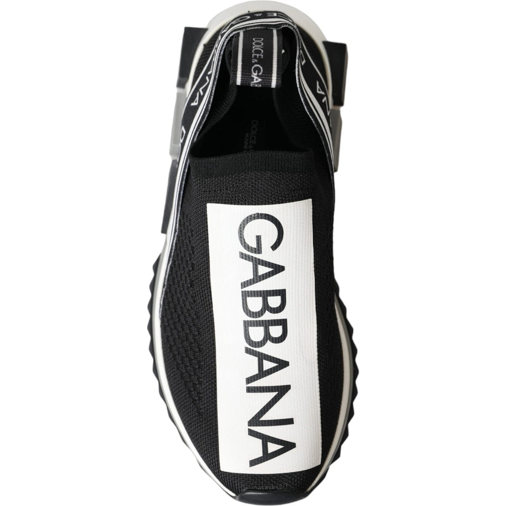 Svarta Vita Slip On Sorrento Sneakers Skor