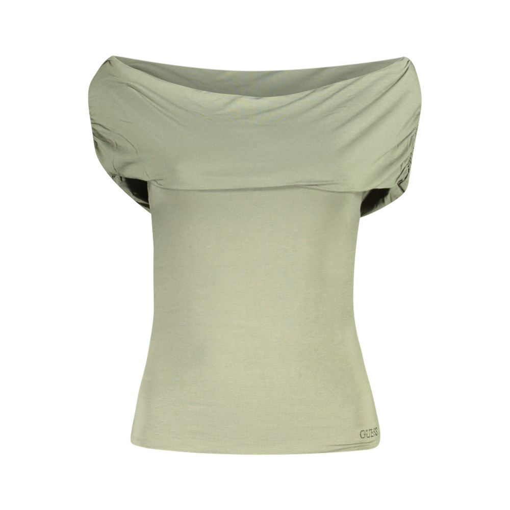 Guess Jeans Green Modal Women T-Shirt