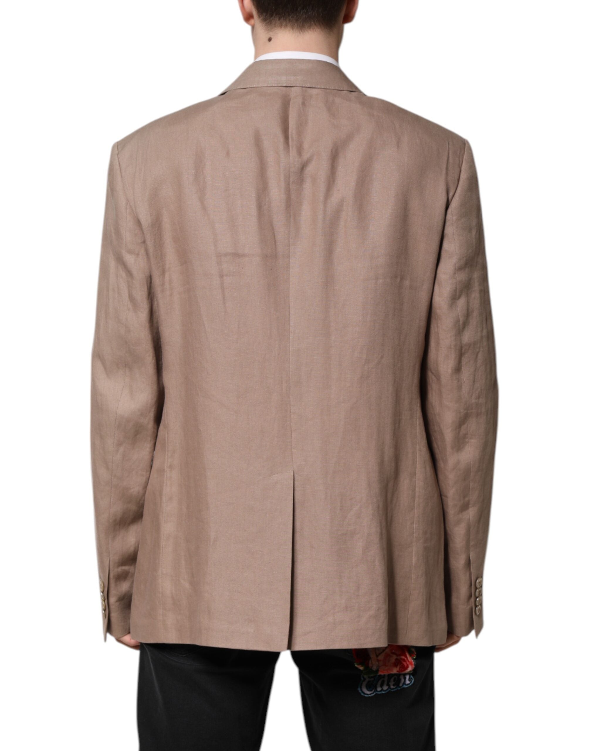Beige TAORMINA enkeltspent frakkblazer