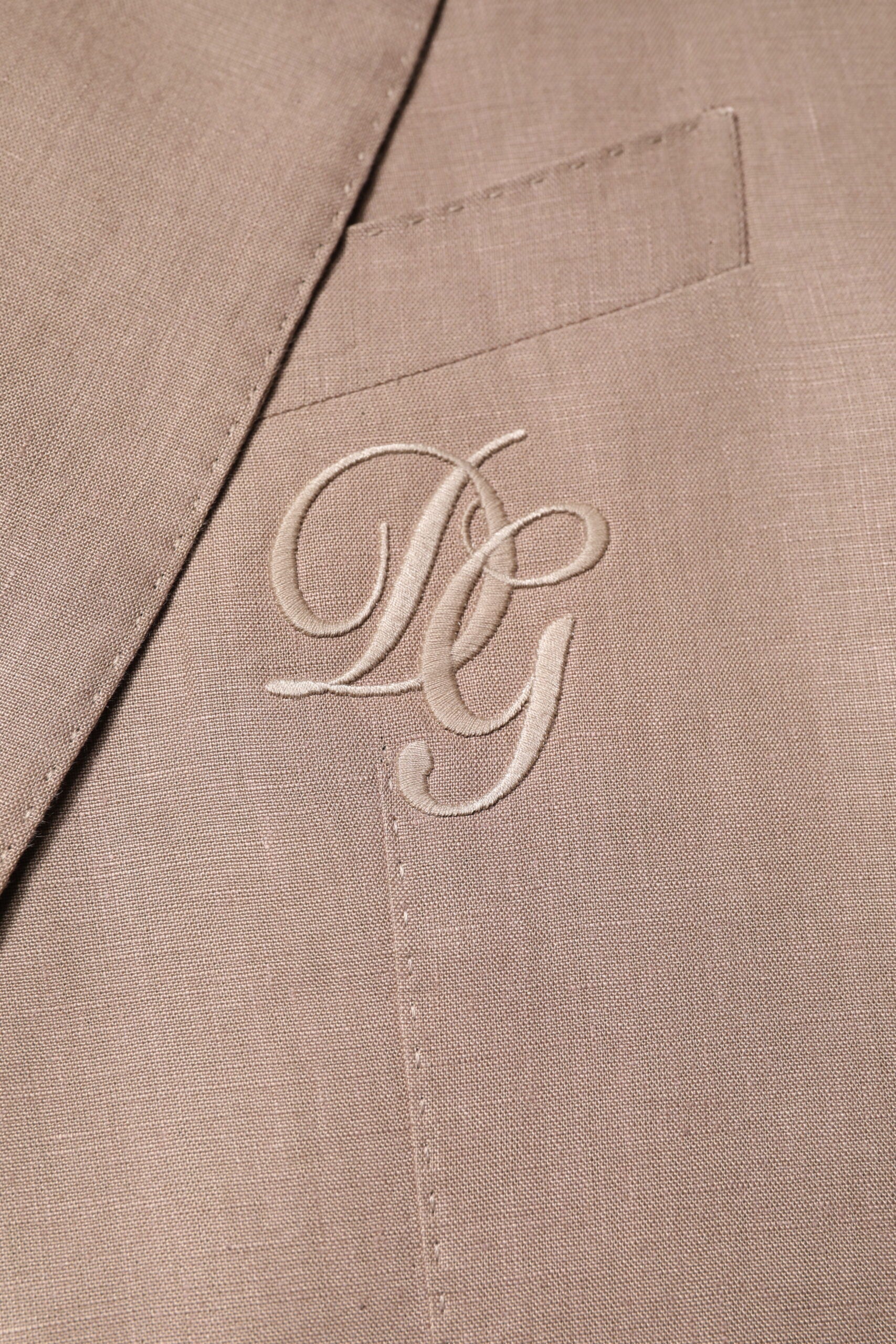 Beige TAORMINA enkeltspent frakkblazer