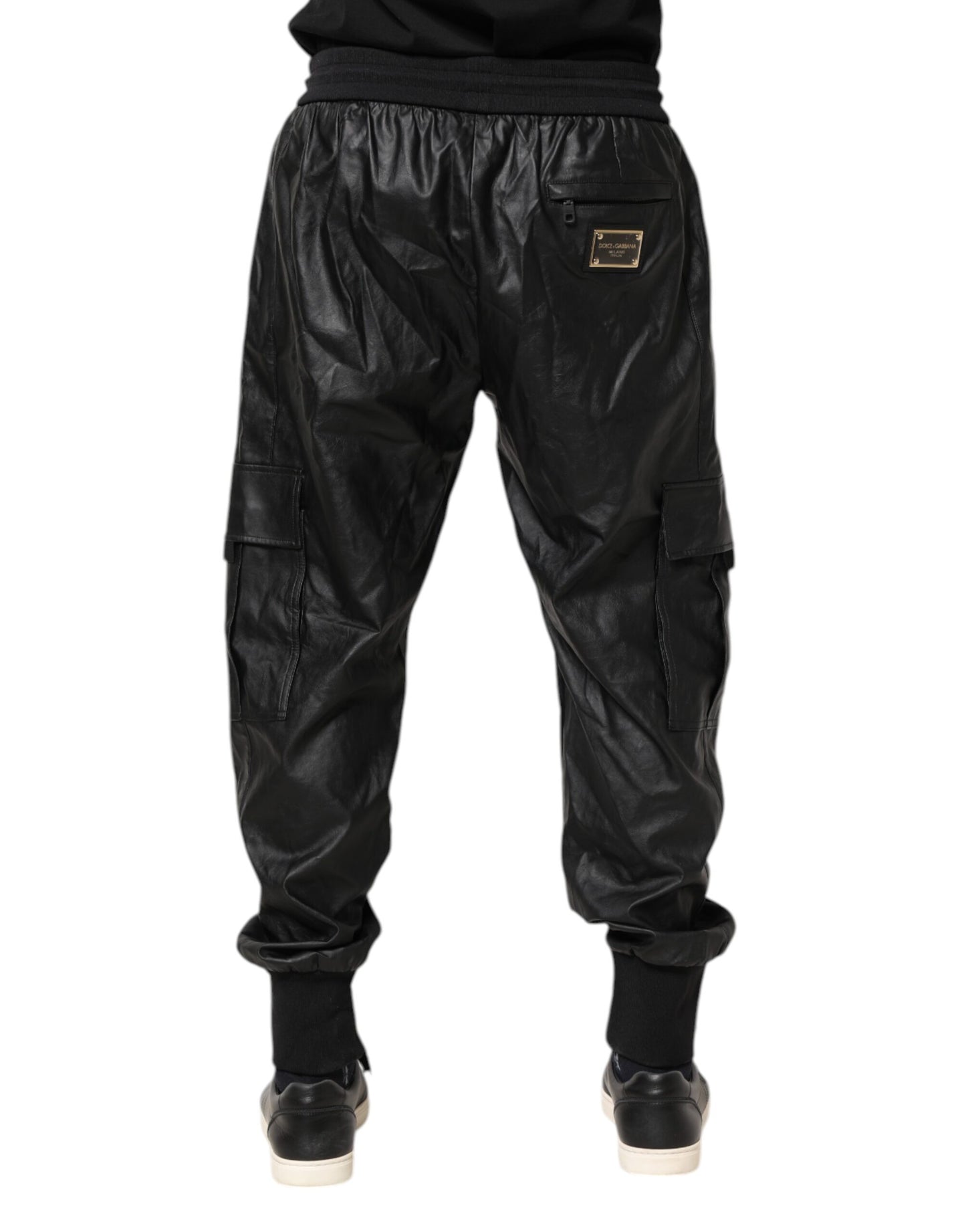 Dolce &amp; Gabbana Svarta Bomull Cargo Jogger Träningsbyxor