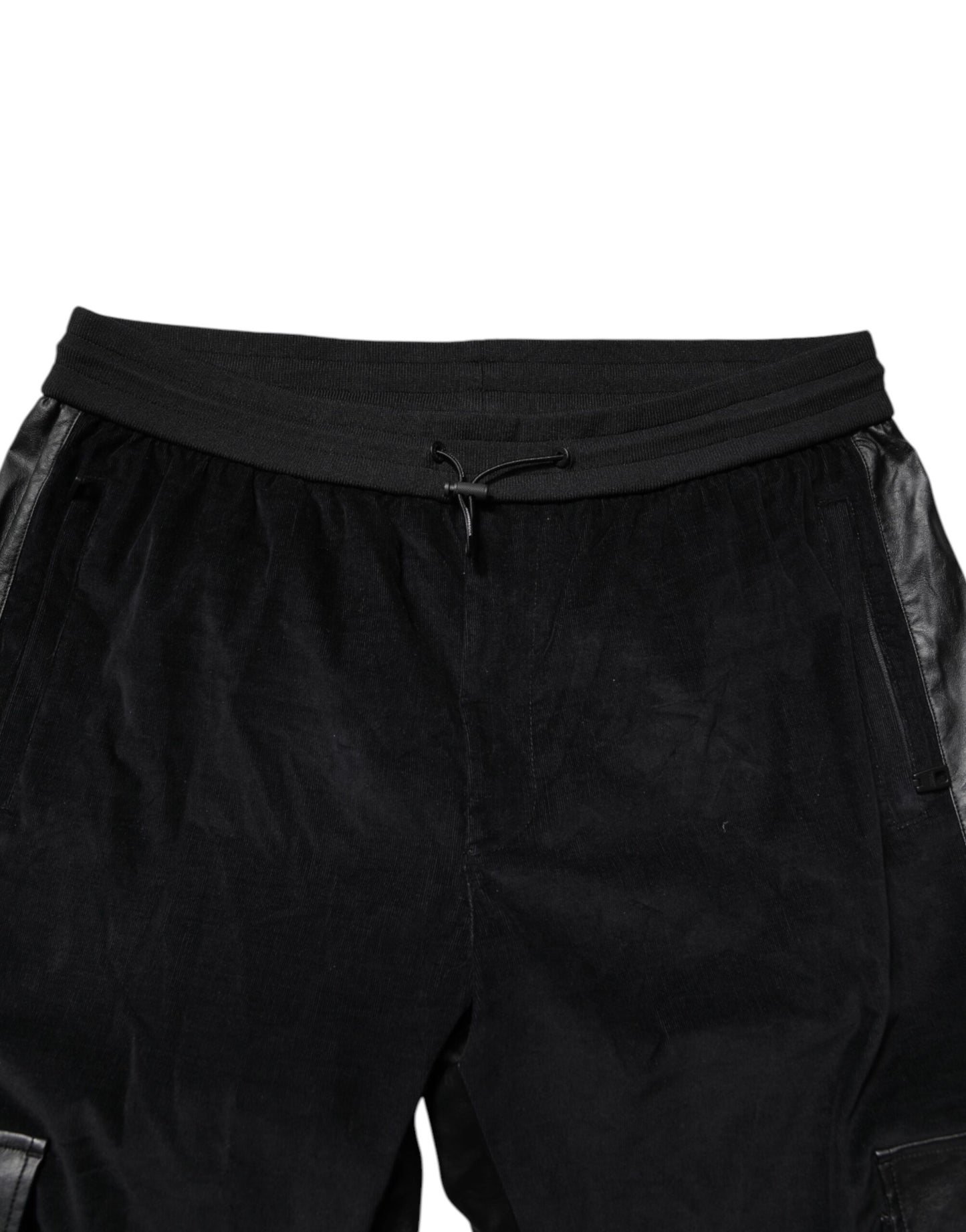 Dolce &amp; Gabbana Svarta Bomull Cargo Jogger Träningsbyxor