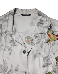 Dolce & Gabbana Multicolor Silk Printed Button Down Shirt