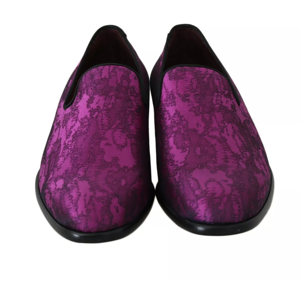 Lila Jacquard Loafers Finskor