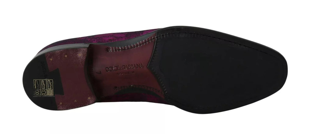 Lila Jacquard Loafers Finskor