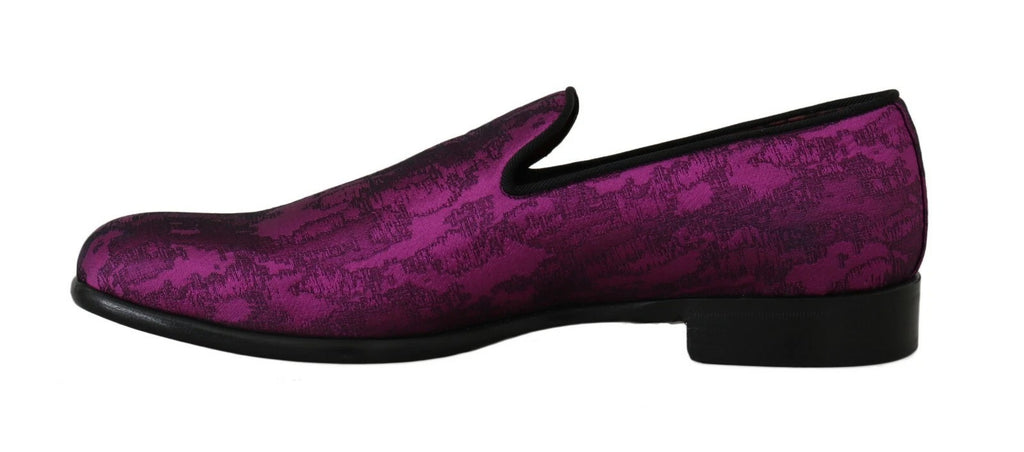Lila Jacquard Loafers Finskor