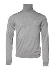 Dolce & Gabbana Gray Wool Knitted Men Pullover Sweater