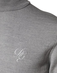 Dolce & Gabbana Gray Wool Knitted Men Pullover Sweater